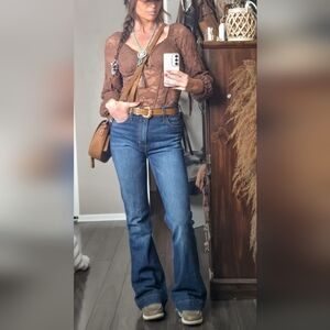 Kimes Ranch Jennifer Bootcut Jeans Size 2/34 Dark Wash Western Denim USA Made